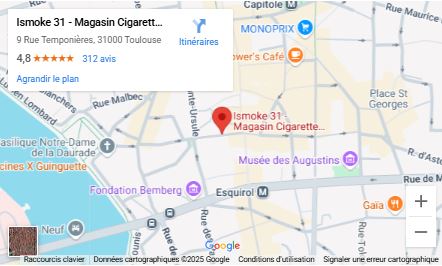 itinéraire boutique cigarette électronique toulouse capitole Ismoke 31